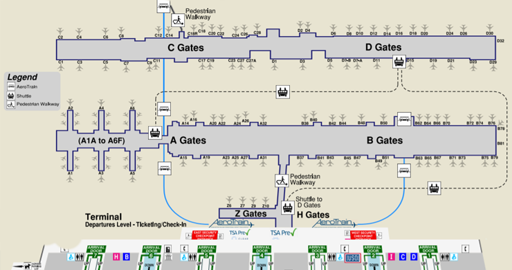 Washington Dulles International Airport Concourses