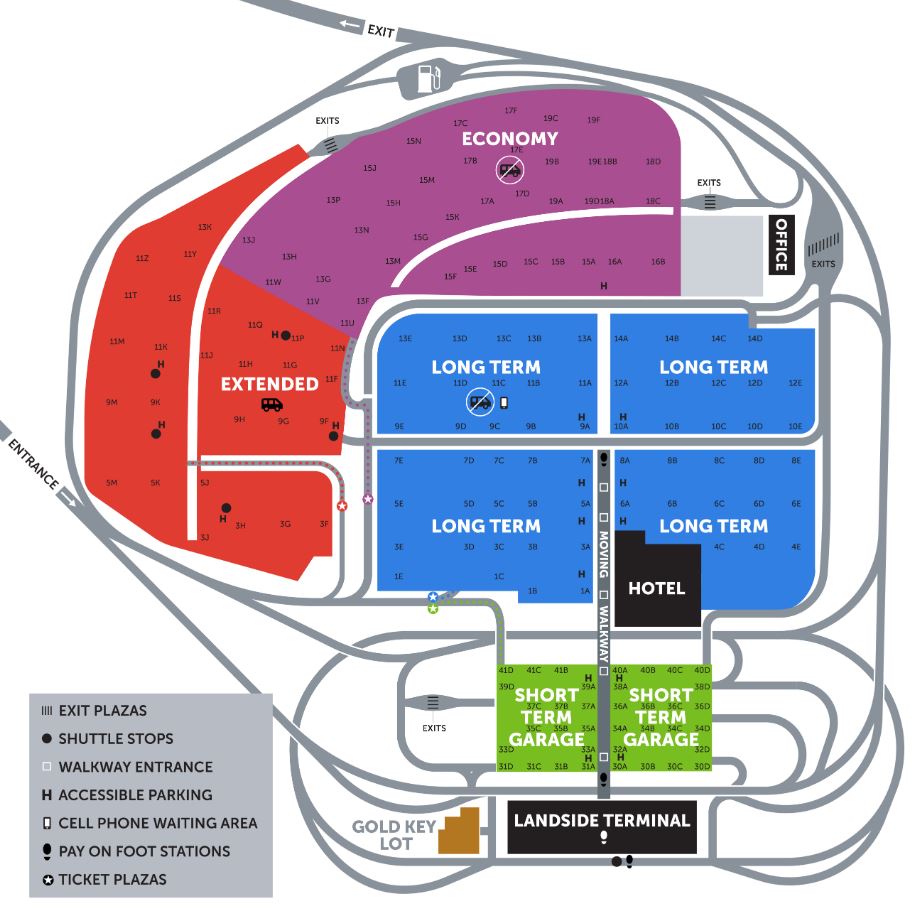 Pittsburgh International Airport Parking Map